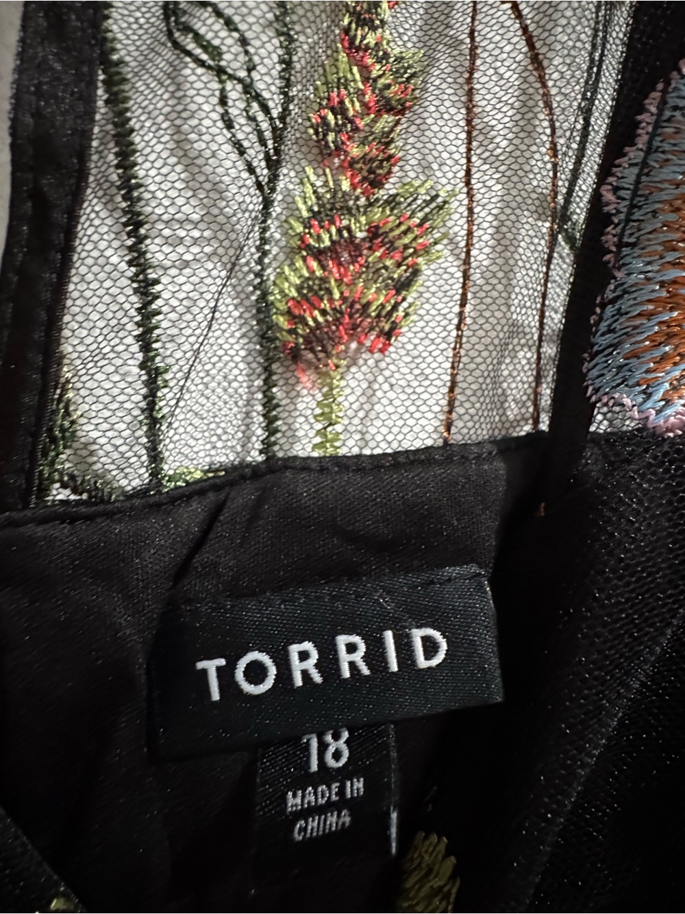 torrid Black Floral Embroidered Maxi Dress - Picture 3 of 4
